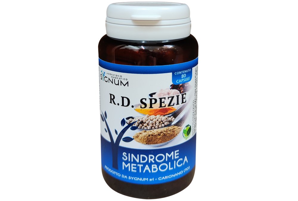 RD-SPEZIE capsule sindrome metabolica SYGNUM. Curcuma, Berberis, Zenzero, chiodi di garofano.